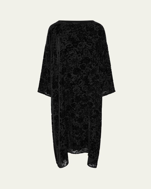 Wide A-Line Boat Neck Dress